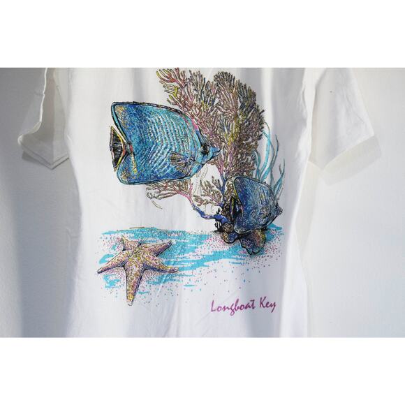 Vintage Longboat Key Florida Tropical Fish T Shirt Large - Picture 2 of 4